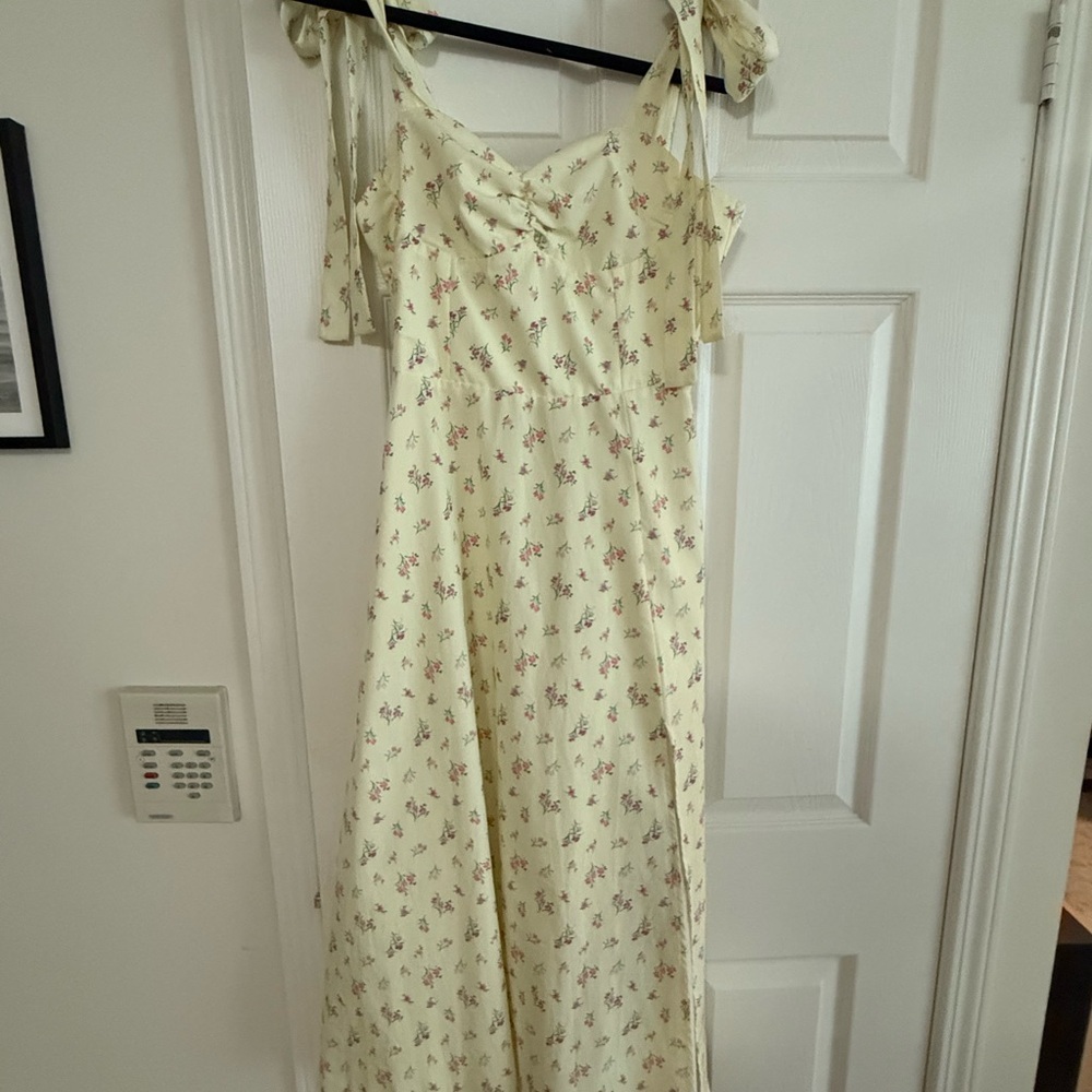Floral Yellow Maxi Dress